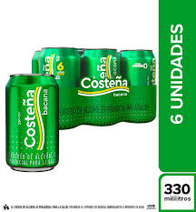 Six Pack Costeña Bacana Lata 330cm       