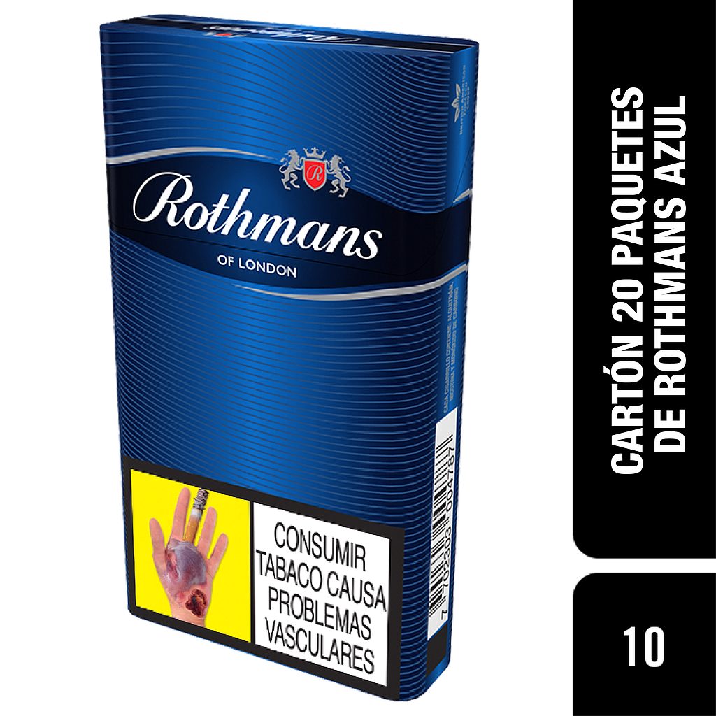Cigarrillos Rothmans  Azul x 10unidades
