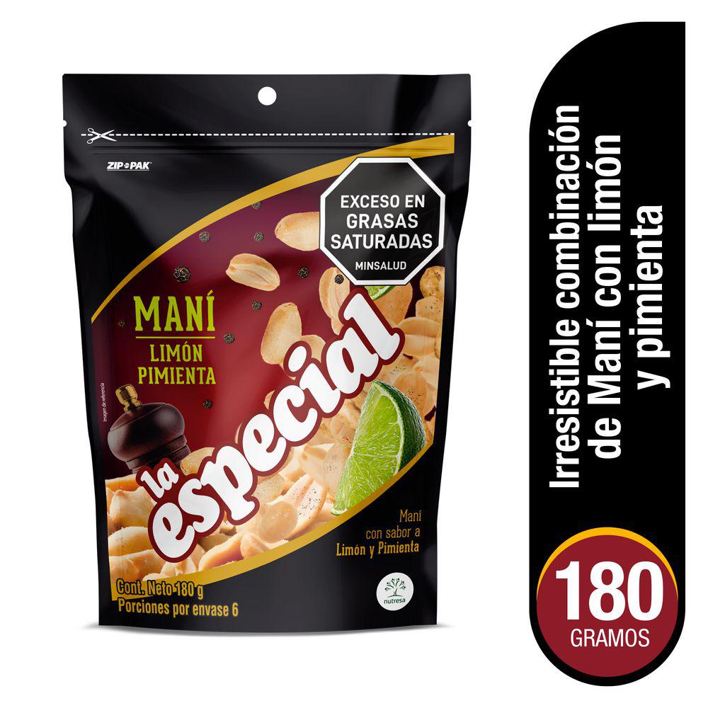 Maní Cervecero Limón Pimienta  La Especial 180g